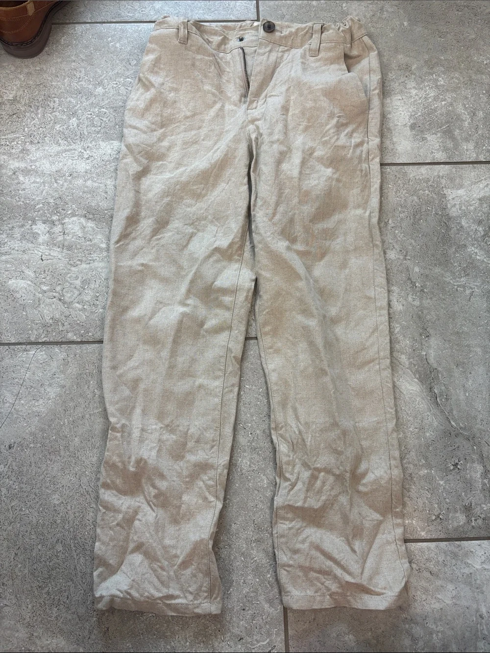 Cat & Jack Light Beige Linen-Blend suit